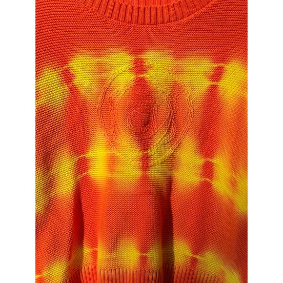 Desigual faded Ethnic Knit Orange Embroidered Oversized Slouchy Jumper M - Picture 8 of 9